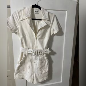 Show Me Your MuMu Cream Collared Jumpsuit